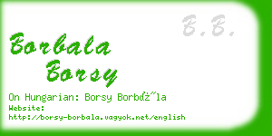 borbala borsy business card